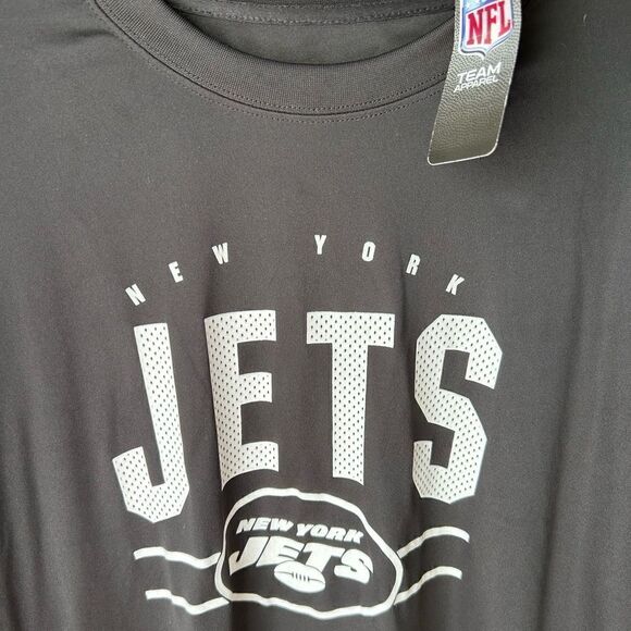 NWT New York Jets NFL Team Apparel Short Sleeve Black Jersey 2XLT - Picture 2 of 7